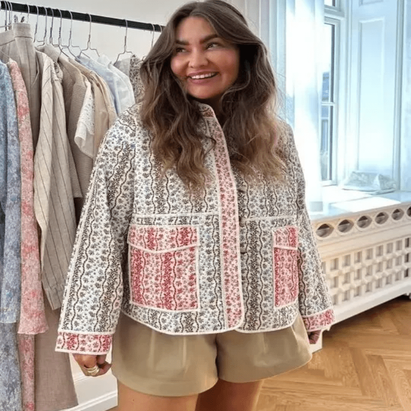 Veste Imprimé Fleuri Femme - Fleur de Nuit