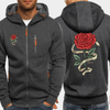 Veste Red Rose Grise - Fleur de Nuit