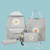Sac à dos Fleuri<br/> Chrysanthème Gris - Fleur de Nuit