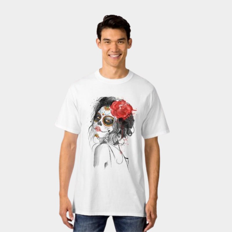 T shirt rose fashion fleur homme