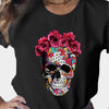 T-Shirt Fleur<br/> Crâne Mexicain - Fleur de Nuit